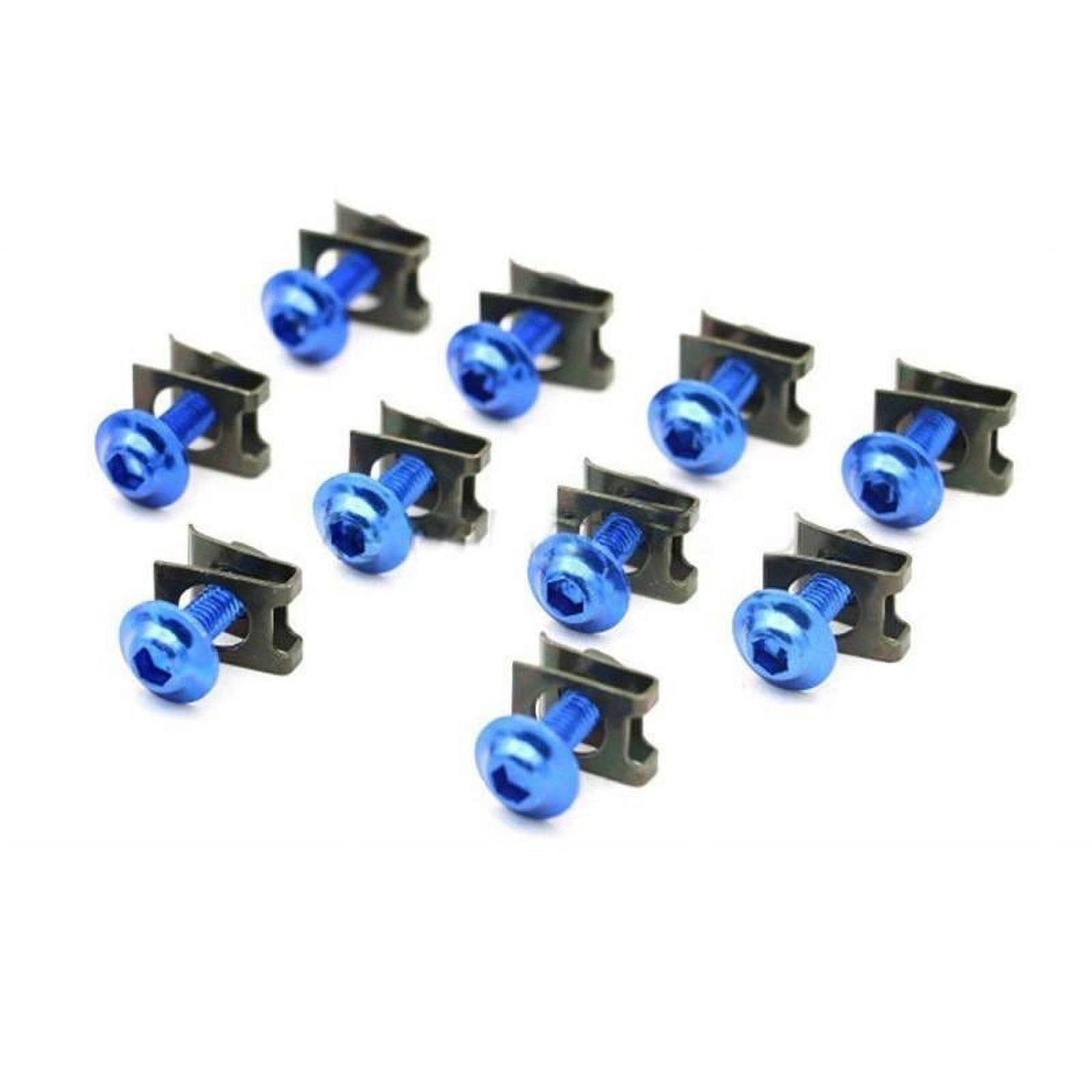 Kit Bulloni Carenatura Moto M6 X 30mm - 10 Viti Alluminio + 10 Clip Rapide, Colorate Per Personalizzazione