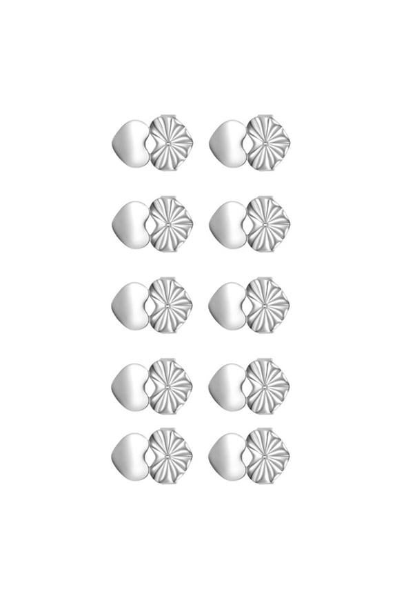 Pack of 10 Multipurpose Large Heart Earring Lifter Backs for Heavy Earrings Support Mixed Color Pierced Ear Stoppers