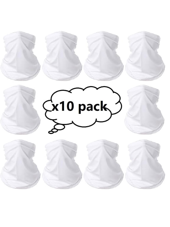 Pack of 10 Outdoor Buff /Face Cover /Neck Gaiter /Scarf - Breathable UV Block Sun Protection for Outdoor Cycling Running etc.