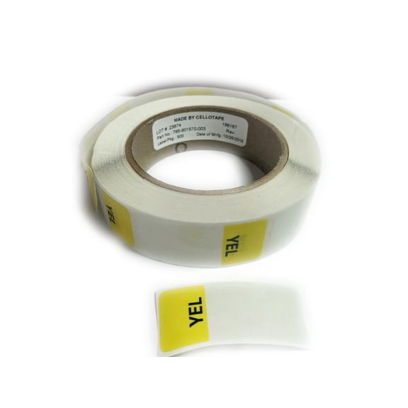 Pack of 10 PMS101/YELLOW Yellow Labels pms 101/yellow cet acc label yellow 785-901570-003