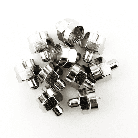 Pack of 10 Pcs F-Type 75 Ohm Coaxial Terminator with Resistor Coax Connector by SatelliteSale