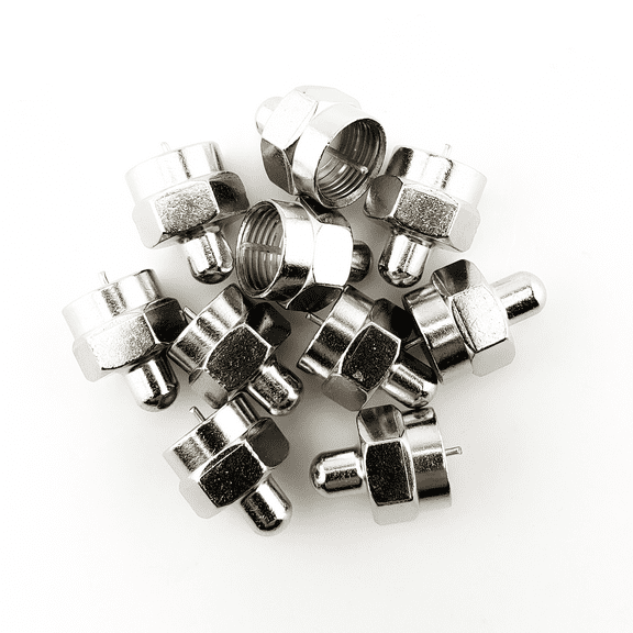 Pack of 10 Pcs F-Type 75 Ohm Coaxial Terminator with Resistor Coax Connector by SatelliteSale