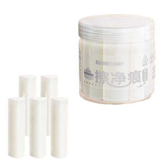 Pack of 10 Pencil Erasers Gentle Erasing Action for Homework Office Use