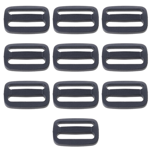 Pack of 10 Plastic Triglides Adjustable Slide Webbing Buckles for Bags Clothing and Shoe Belt in Assorted Colors