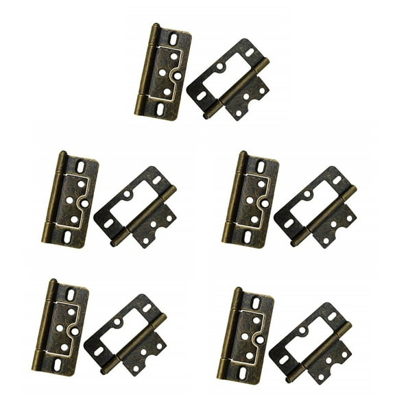 Pack of 10 Quiet Without Mortise Door Hinges for Cabinets and Wardrobes