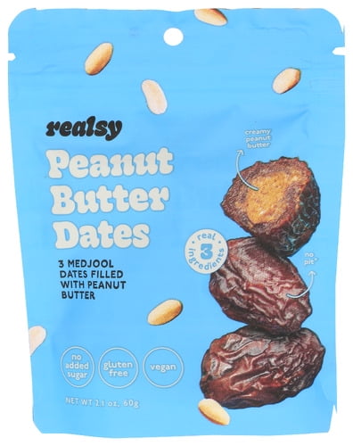 (Pack of 10) Realsy Dates Peanut Butter Filled 2.1 Oz