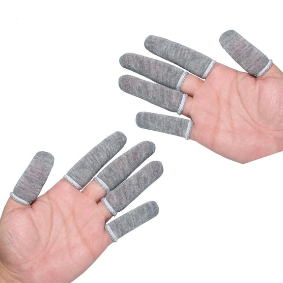 Pack of 10 Reusable Ventilated Finger Cots Machine Washable Gloves Universal Fit For Mechanics Artists Industrial Use