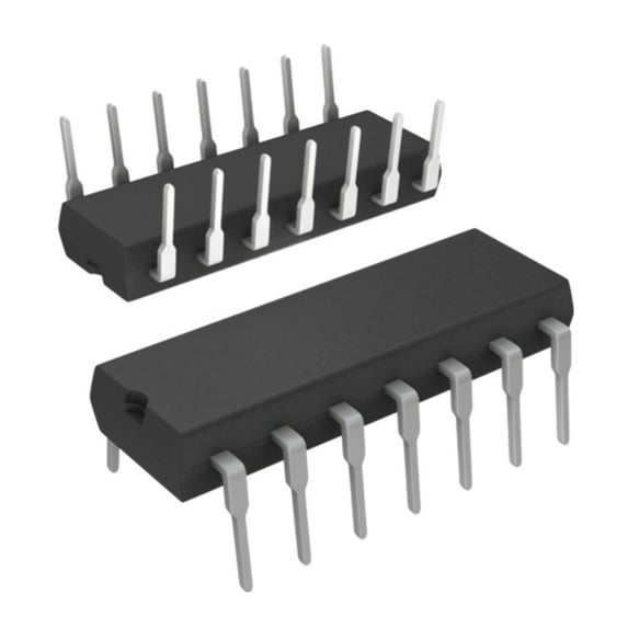 Pack of 10 SN74LS00N IC, Logic Gate, QUAD 2-INPUT NAND,LS-TTL,DIP,14PIN,PLASTIC