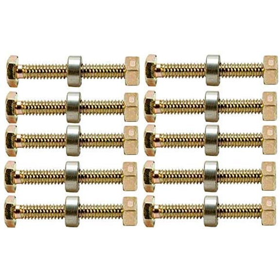 Pack of 10 Shear Pins & Nuts Compatible with AYP / Sears / Craftsman Parts 722130 1501216MA 9524MA 301172 301172MA