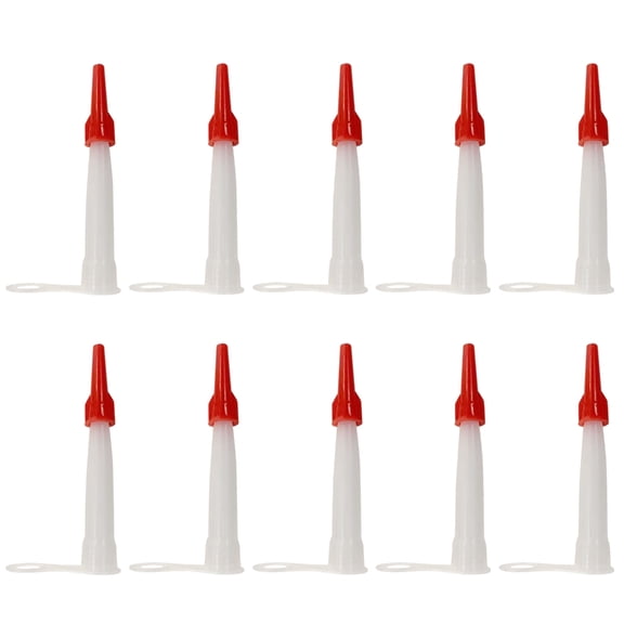Pack of 10 Silicone Sealant Nozzle With Attached Caps for Caulking Tool Standard Thread Construction Applicator Tips