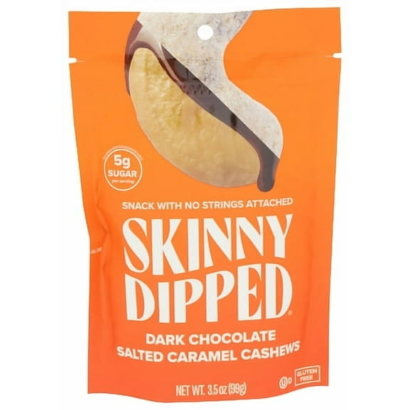 (Pack of 10) SkinnyDipped Cashews Dipped Salted Caramel 3.5 oz