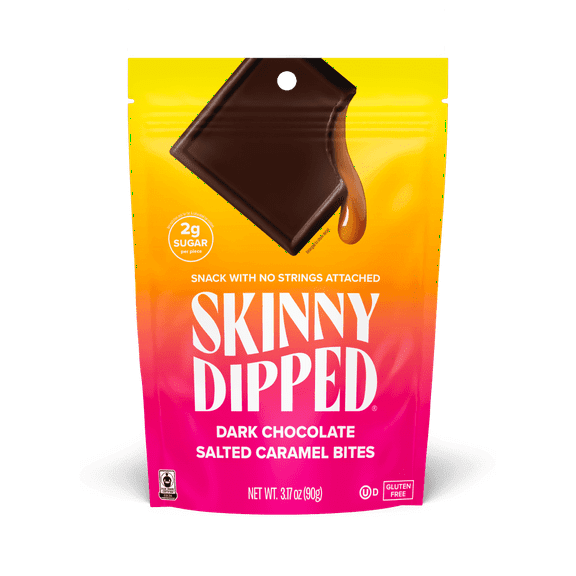(Pack of 10) Skinnydipped Dark Chocolate Salted Caramel Bites, 3.17 oz