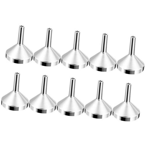 Pack of 10 Small Metal Perfumes Funnel Kitchen Funnel Filling Funnel for Easy Transfer and Filling into Small Bottles