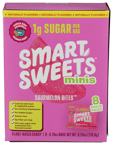 (Pack of 10) SmartSweets Candy Sour Melon BTS 8-Pack 6.24 Oz