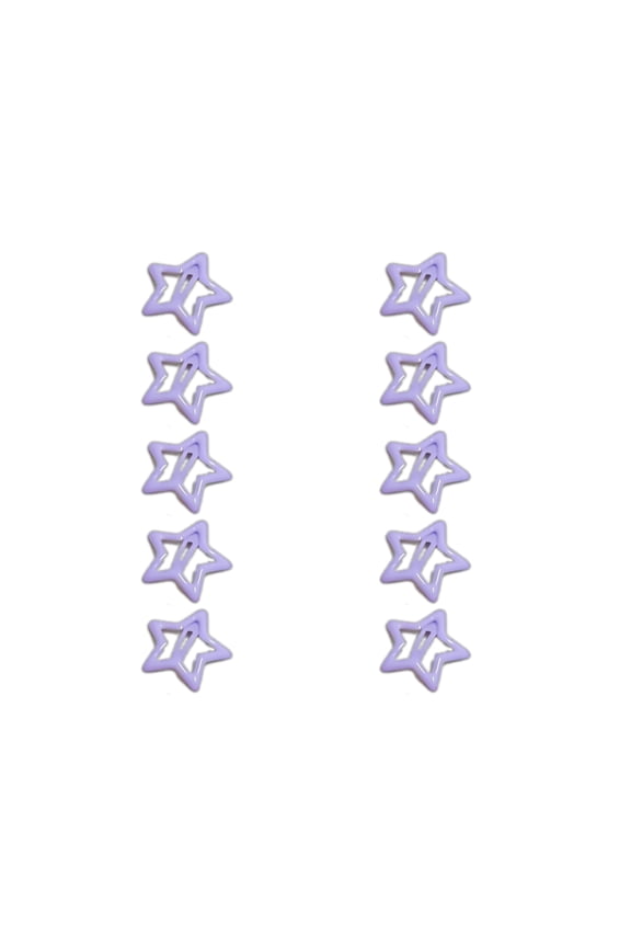 Pack of 10 Star Shape Hair Clip Elegant Fluorescent Star Shape Hair Clip for Bride Photography Ponytail Styling Tiaras