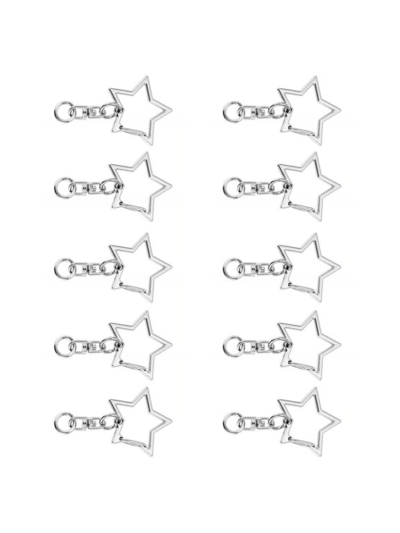 Pack of 10 Star Shape Key Accessory Featuring Artistic Figure 8 Designs Daily Key Organizers for Stylish Individuals