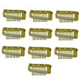 thumbnail image 1 of Pack of 10 Strong Chunni Clips with Pin, Easy to Use with Dupatta, Hijab & Tikka Setting Gold, 1 of 6