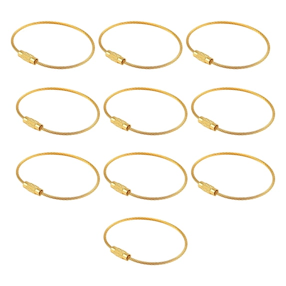Pack of 10 Sturdy Metal Keychain Rings Assorted Shades Crafting Supplies Colorful Key Rings for Key Organization