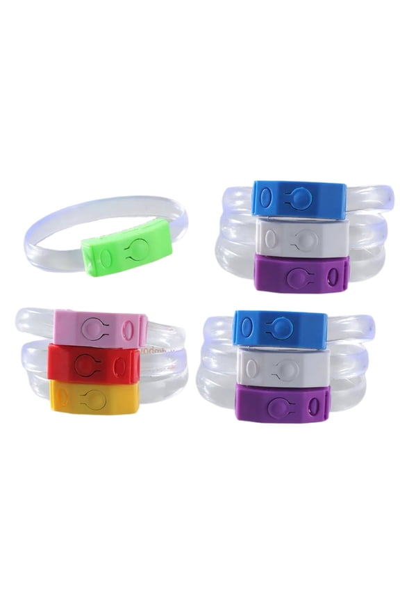 Pack of 10 Stylish LED Glowing Bracelets Charm Bright LED Bracelets Decorations For Music Festivals And Night Runs