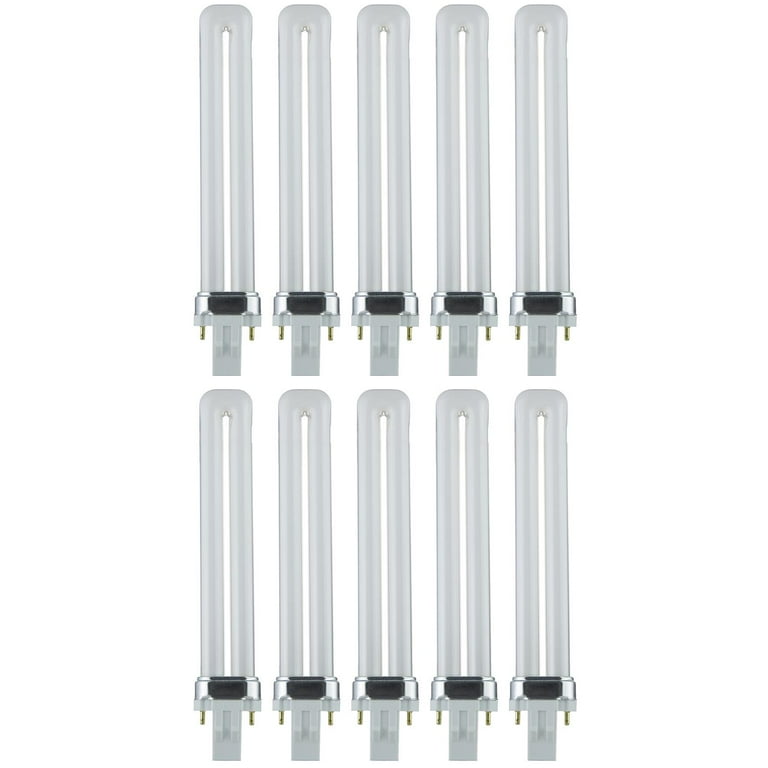 60-Watt Equivalent Twin Tube PL U-Shaped GX23 Base CFL Light Bulb in Cool White, 4100K (10-Pack) 60-Watt Equivalent Twin Tube PL U-Shaped GX23 Base CFL Light Bulb in Cool White, 4100K (10-Pack)