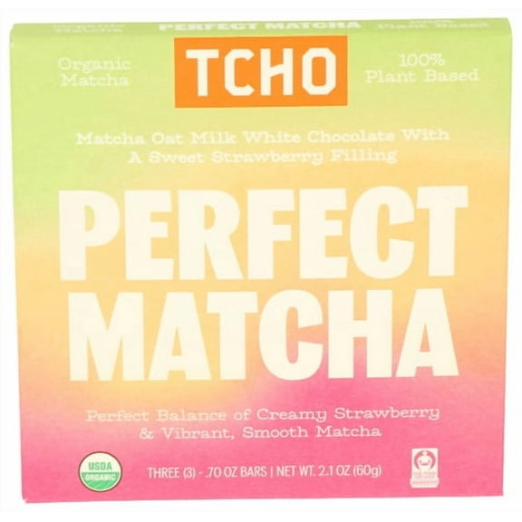 Pack of 10 TCHO Bar Chocolate Perfect Matcha 2.1 oz