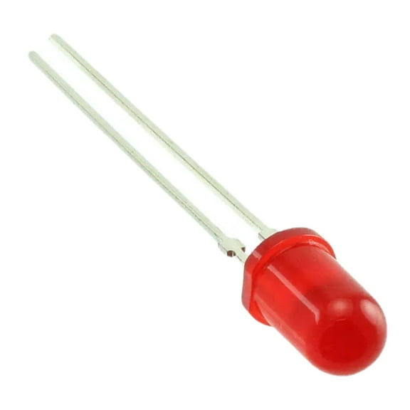 Pack of 10 TLDR5400 LED RED DIFFUSED 5MM T/H
