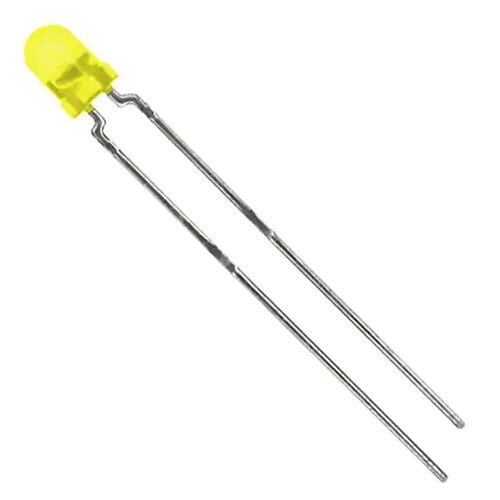 Pack of 10 TLHE4200 LED YELLOW CLEAR 3MM T/H