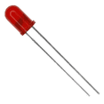 thumbnail image 1 of Pack of 10  TLUR6401  LED Red diffused 5mm 640nm T-1 3/4 Radial, 1 of 2