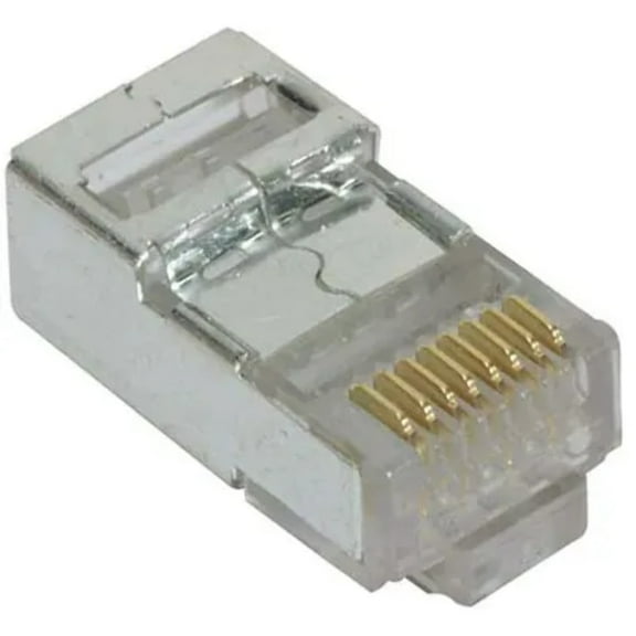 Pack of 10 TSP4088C5S Connector Telephone and Telecom RJ-45 PL 8 POS Crimp ST Cable Mount 8 Terminal 1 Port Cat 5e