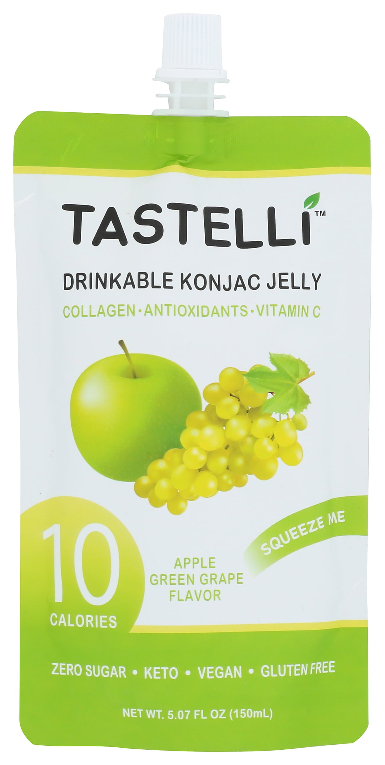 (Pack of 10), Tastelli Jelly Apple Green Grape, 5.07 fl oz