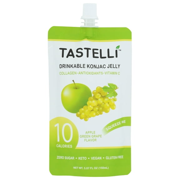 (Pack of 10), Tastelli Jelly Apple Green Grape, 5.07 fl oz