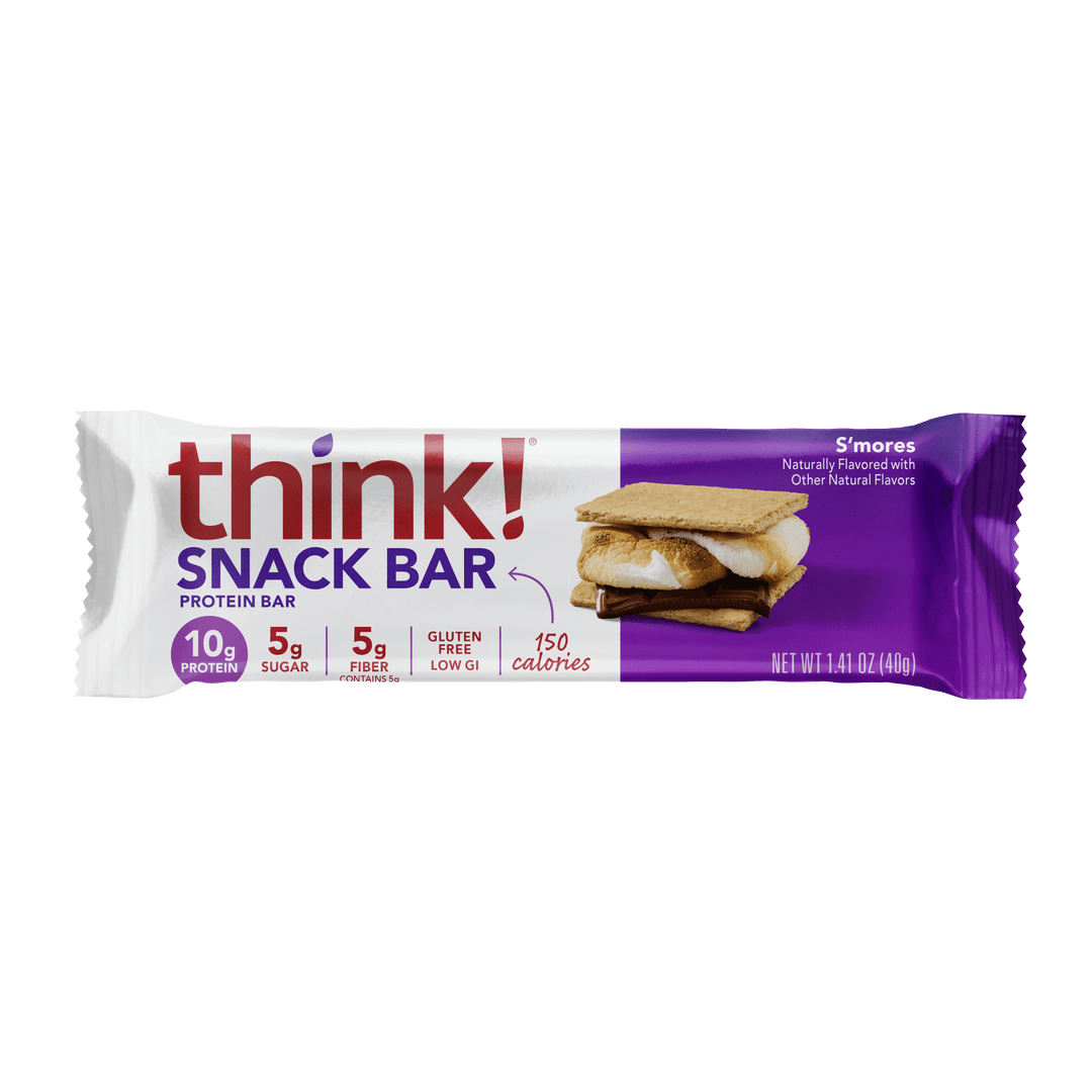 Pack of 10, Think! S'mores Protein Snack Bar, 1.41 oz