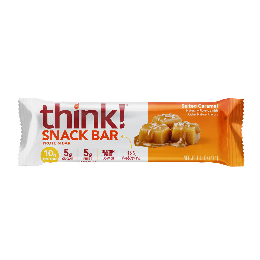 Pack of 10, Think! Salted Caramel Protein Snack Bar, 1.41 oz