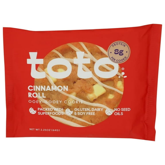 (Pack of 10) Toto Foods Cinnamon Roll Cookies 2.25 Oz
