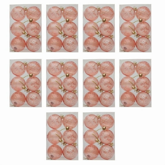 Pack of 10 Transparent Christmas Tree Baubles Ornament Colorful Hanging Pendant Stylish Festives Decoration for Home