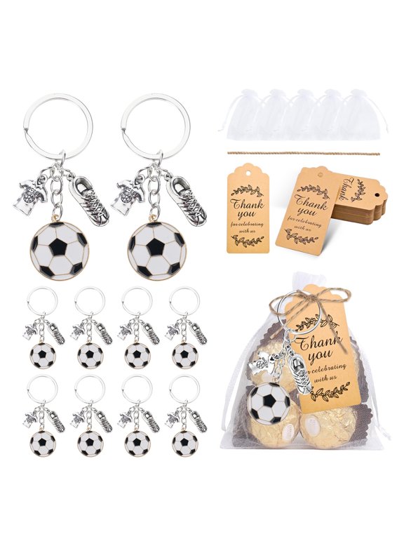 Pack of 10 Vibranting Color Athletic Keychain Pendants Crafted from Sturdy Materials for Fan Personalization