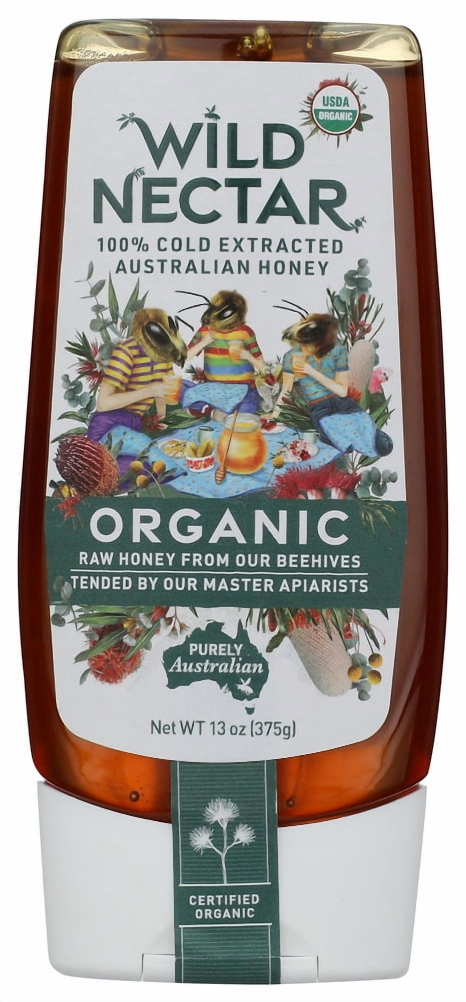 (Pack Of 10) Wild Nectar Australian Organic Squeeze Honey 13.2 Oz