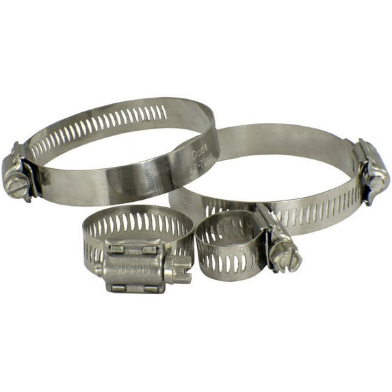 Pack of 10 x 304 Stainless Steel Hose Clamp SAE 20, Band Width: 9/16" | 14.2mm, Range: 13/16" - 1-1/2" | 21-38mm, SS304 SUS304