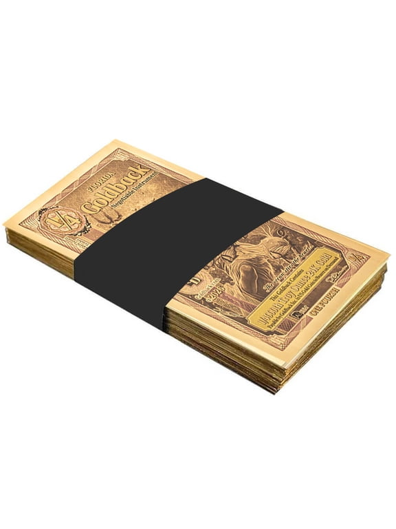 Pack of 100 - 1/4 Florida Goldback 1/4000 oz 24K Gold Foil Aurum Note