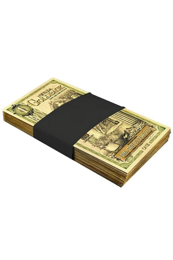 Pack of 100 - 1 Nevada Goldback 1/1000 oz 24K Gold Foil Aurum Note
