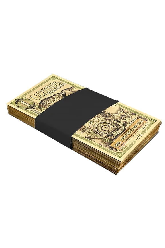 Pack of 100 - 1 South Dakota Goldback 1/1000 oz 24K Gold Foil Aurum Note
