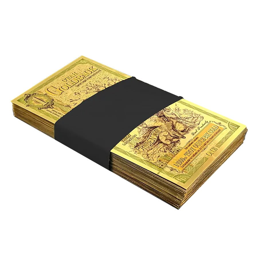 GOLDBACK (UTAH) Pack of 100 - 1 Utah Goldback 1/1000 oz 24K Gold Foil Aurum Note