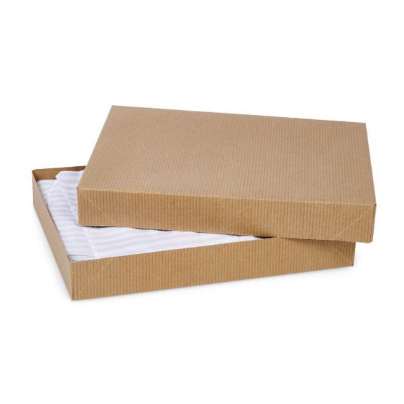 Pack of 100, 11.5 X 8.5 X 1.5" Kraft Apparel 2 Pcs Pop Up Box For Shirts, Sweaters, Robe, Jacket, Baby Clothes, Towel & Scarves