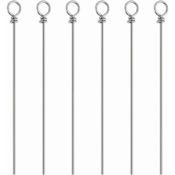 Pack of 100 Bass Fishing Spinner Shaft Looped Stainless Steel Wire Lure Making