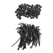 Pack of 100 Black Nylon Binding Straps Ties with Reusable Buckles Cost Effective Solution for Frequent Disassembly Needs