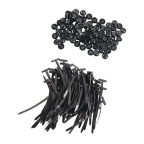 Pack of 100 Black Nylon Binding Straps Ties with Reusable Buckles Cost Effective Solution for Frequent Disassembly Needs