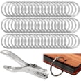 thumbnail image 1 of Pack of 100 Book Rings with Hole Pliers,20 mm Index Card Rings,Loose Leaf Metal Spiral Bound,for Loose Leaf,Scrapbooking, 1 of 7