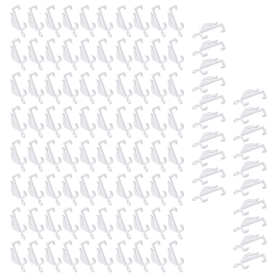Set of 100 Curtain Track Rollers Easy Glides Hooks for Seamlessly Window Dressings Curtain Side Rails Pulleys Gliders