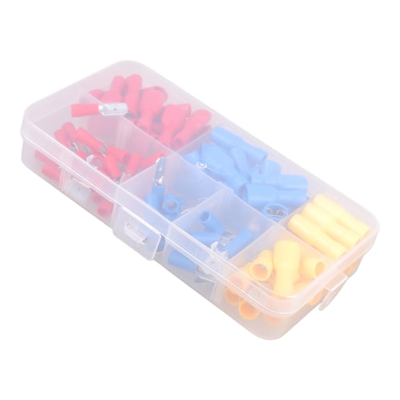 Pack of 100 Insulated Metal Crimp Terminals for Secure Electrical Quick Installation