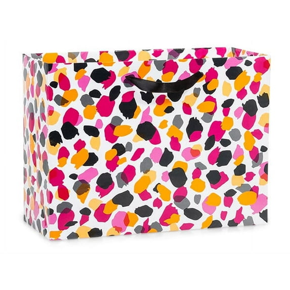 Pack of 100, Jungle Spots Gift Bag, Mini Vogue 12x5x9" for Holiday Gift Wrapping